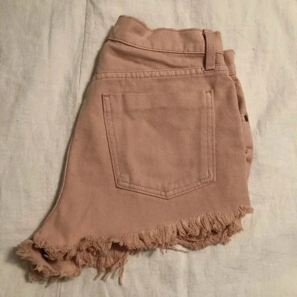 Pistola High Waisted Rose Quartz Pink Jean Shorts - Picture 7 of 9